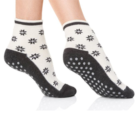 Antirutsch Socken Angora <br>mit Sternchen schwarz