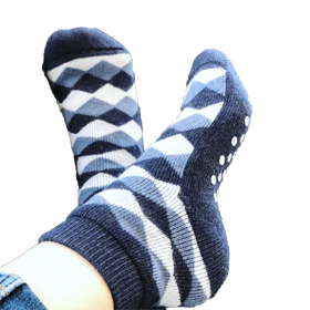 Antirutsch Socken Kaschmir blau