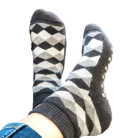 Antirutsch Socken Kaschmir grau