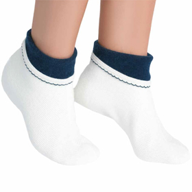 Bett-Socken Angora marine