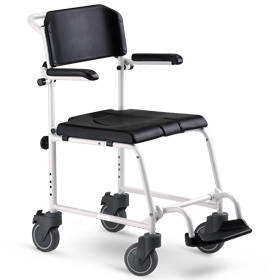 Dusch- und Toilettenrollstuhl McWet, 5 Zoll bis 120 kg