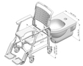 Dusch und Toilettenstuhl Juno faltbar