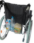 Einkaufsnetz für Rollstuhl blau