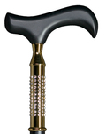 Gehstock Alu Derby-Griff Swarovski