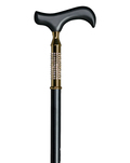 Gehstock Alu Derby-Griff Swarovski