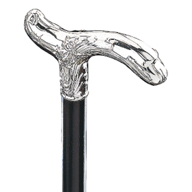Gehstock Barock, Sterling-Silber, Derby-Griff