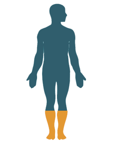 Gips- und Badeschutz Unterschenkel groß / Erwachsene