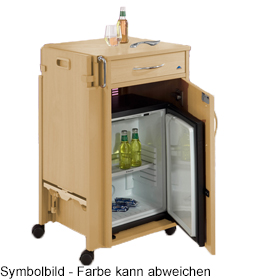 Nachttisch CHERUSKER inkl. Kühlschrank Dekor Eiche