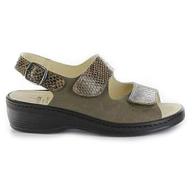 New Line® Damen NUBUK/KOBRA olive mit Wechselfußbett