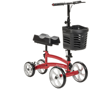 Orthopädischer Knieroller rot, Fußentlastungsrollator