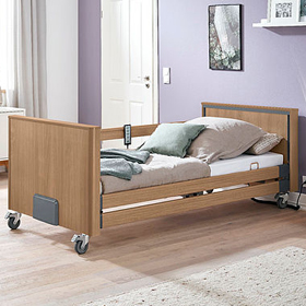 Pflegebett Havanna Dekor Liegehöhe 40-80 cm 24 V