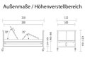 Pflegebett NEU 100 x 200 cm