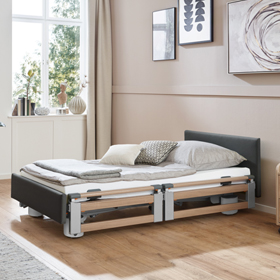 Pflegebett Regia Kunstleder anthrazit Havanna