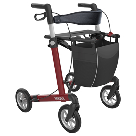 Rollmobil Alu Leichtmetall <br>rot mit Softbereifung, 7,2 kg