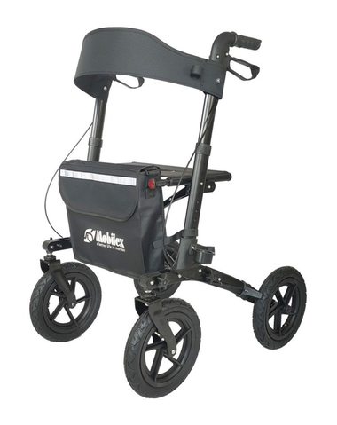 Rollmobil mit Luftbereifung  Mattschwarz Sitzhöhe 62 cm