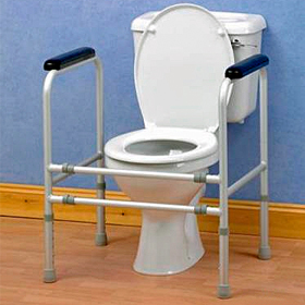 Toilettenstützgestell Alu <br>bis max. 190 kg