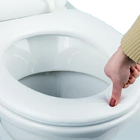 Toilettsitz gepolstert weiß