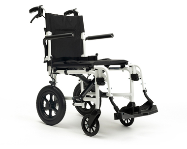 Transportrollstuhl weiß  bis 115 kg