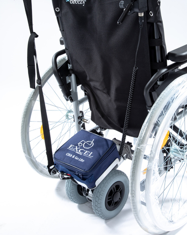 Universal Schiebehilfe,  mit Rollstuhl