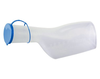 Urinflasche für Männer - milchig-transparent