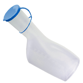 Urinflasche für Männer - milchig-transparent
