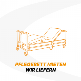 Pflegebett Standard mit Holzseitengitter und Aufrichter