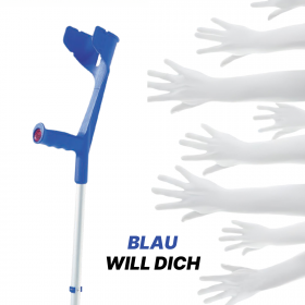 Unterarmstützkrücke Standard blau