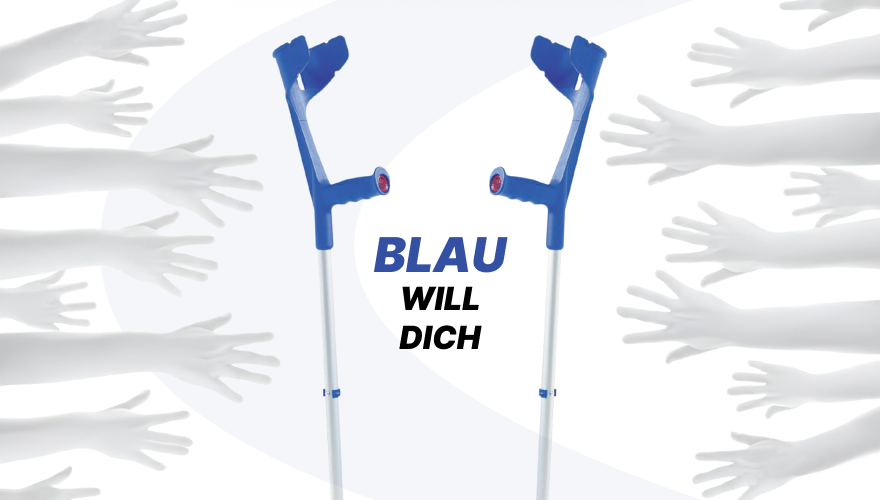 Unterarmstützkrücke Standard blau