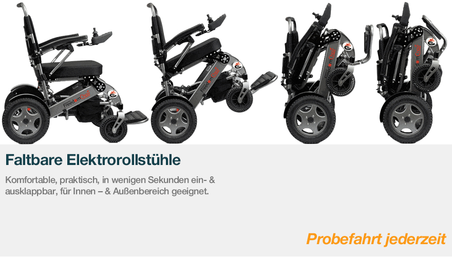 faltbarer Elektrorollstuhl – Probefahrt jederzeit